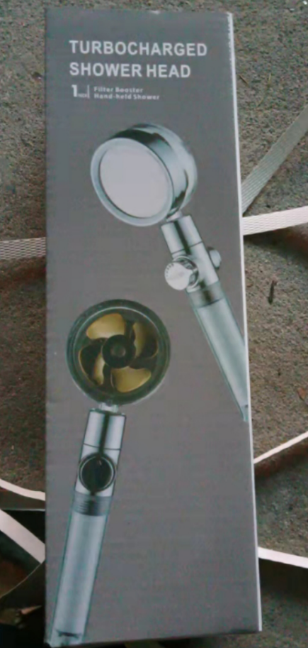 Water Saving Shower Head with Rotating Nozzle and High Pressure Spray