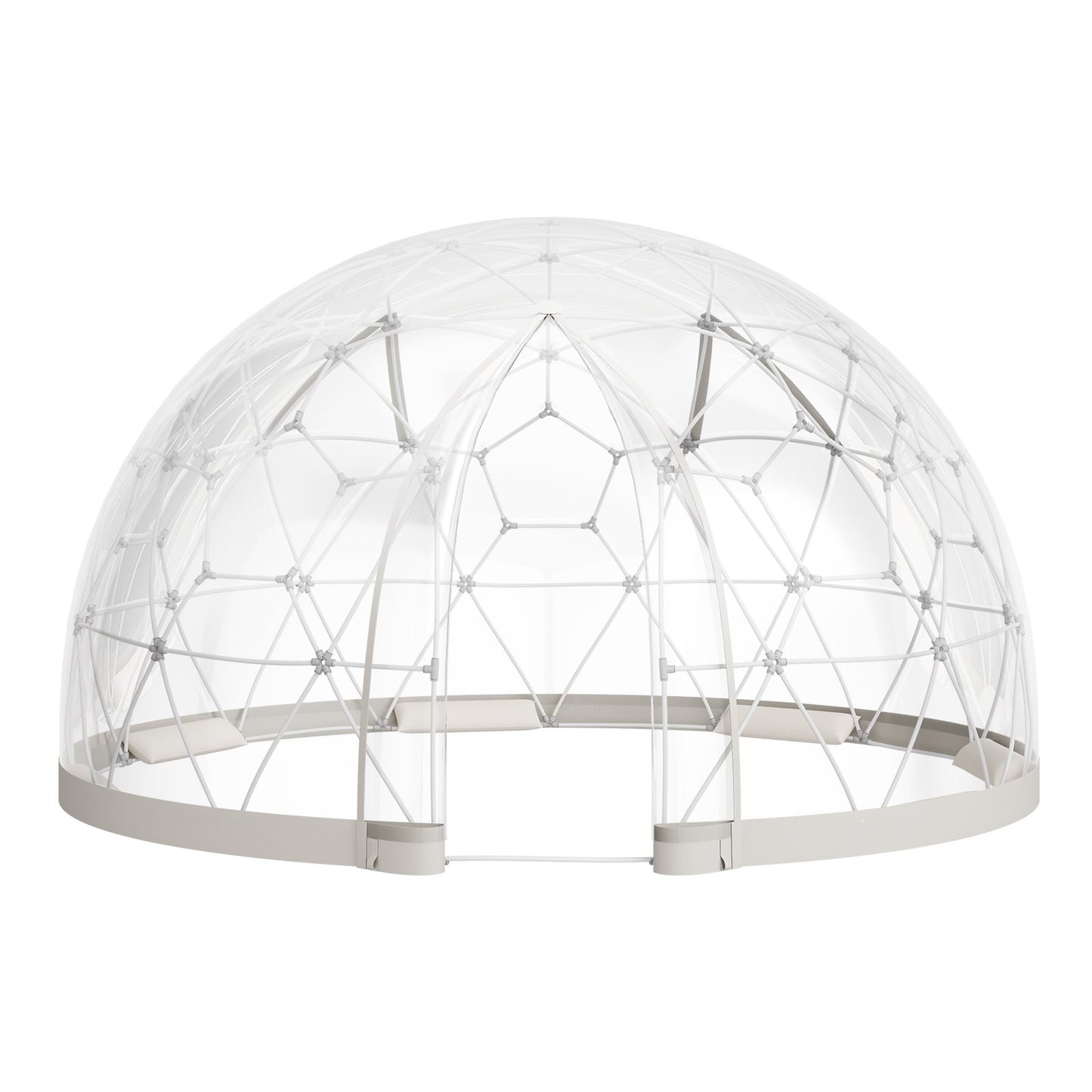 Garden Bubble Tent for 4-7 People - Clear Geodesic Dome, 12x7.2 ft