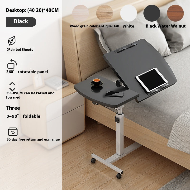 Adjustable Laptop Bedside Table - Portable, Rotating, Modern Design