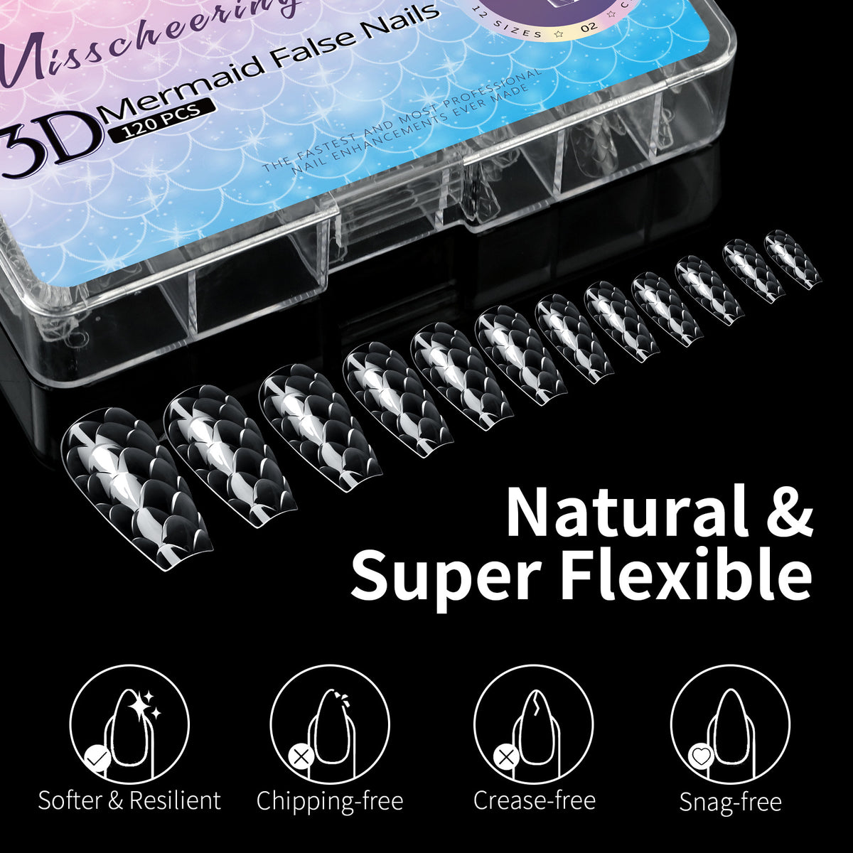 3D Nail Tip Long Shaping Fake Nail Tips for Nail Art - 120/140pcs