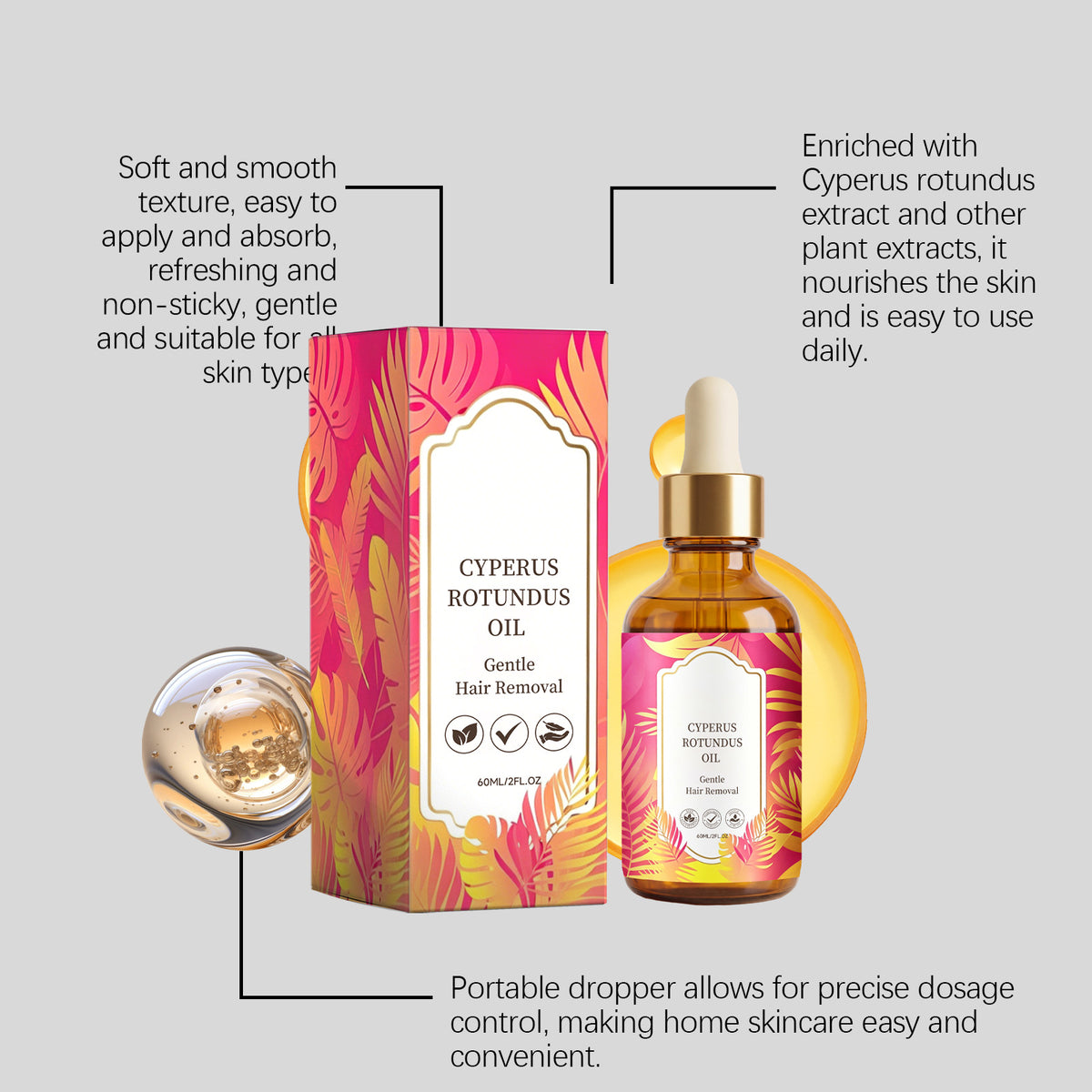 Hair Removal Oil - 60ML Body Care