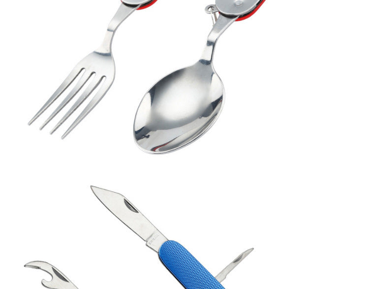 Stainless Steel Folding Detachable Tableware - Modern Kitchen Dining Set