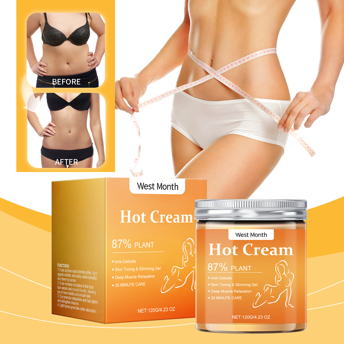 Firming Body Cream 120g - Moisturizing Massage Care