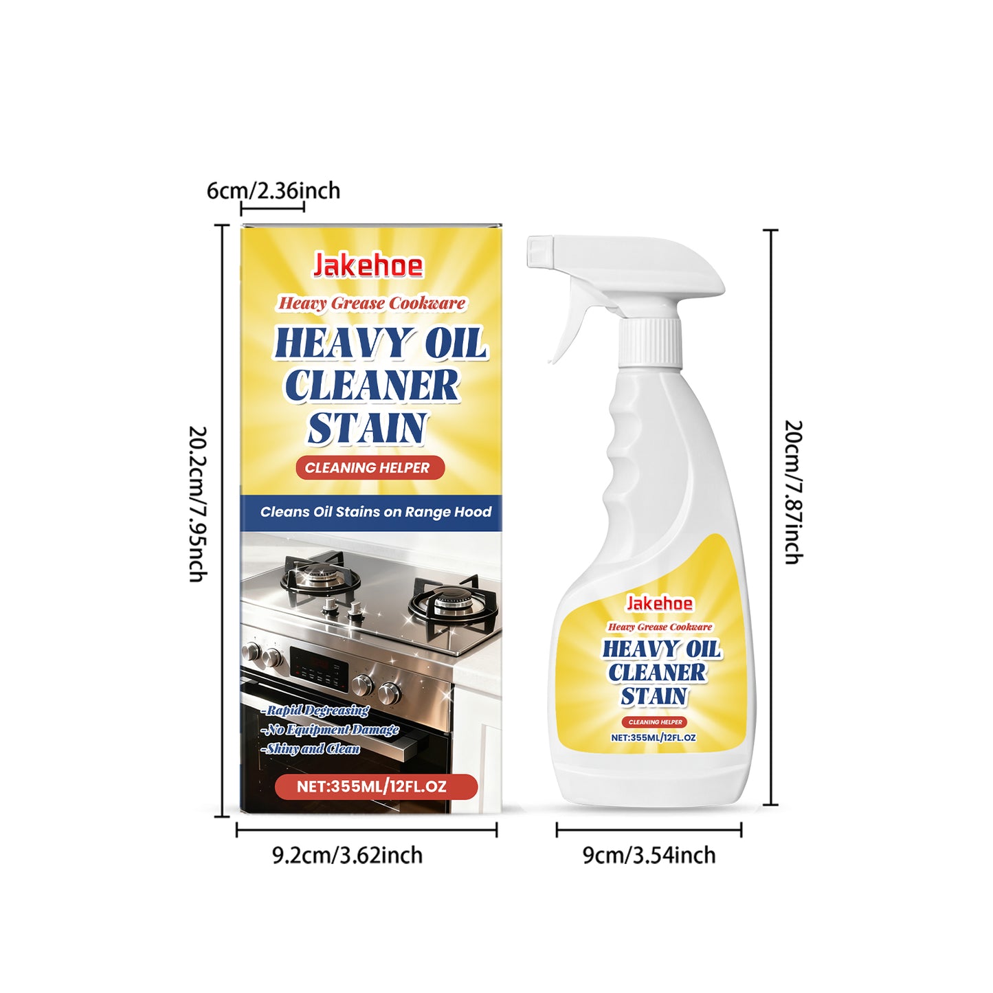 Heavy Oil Cleaning Agent - 355ml Kitchen Storage Cleaner