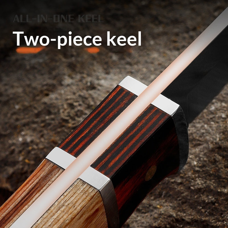 High-Hardness Steel Outdoor Camping Survival Knife - Portable Sharp Special Battle Straight Knife