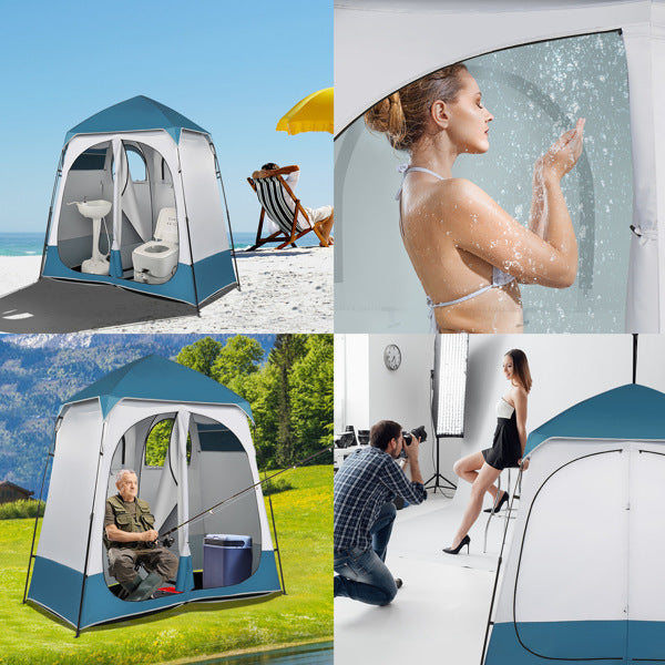 Portable Privacy Changing Tent - Blue & White