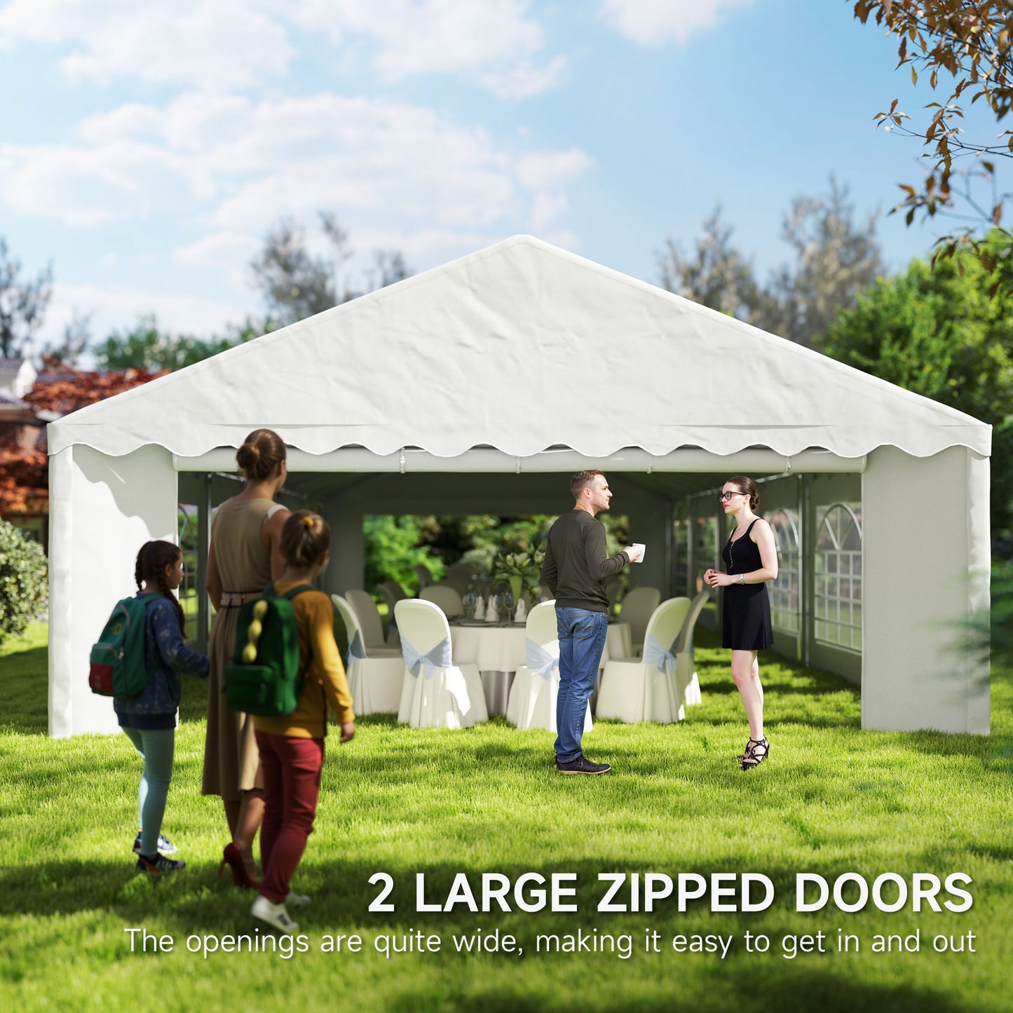 20' x 40' Outdoor Canopy Tent with Removable Sidewalls & 12 Windows