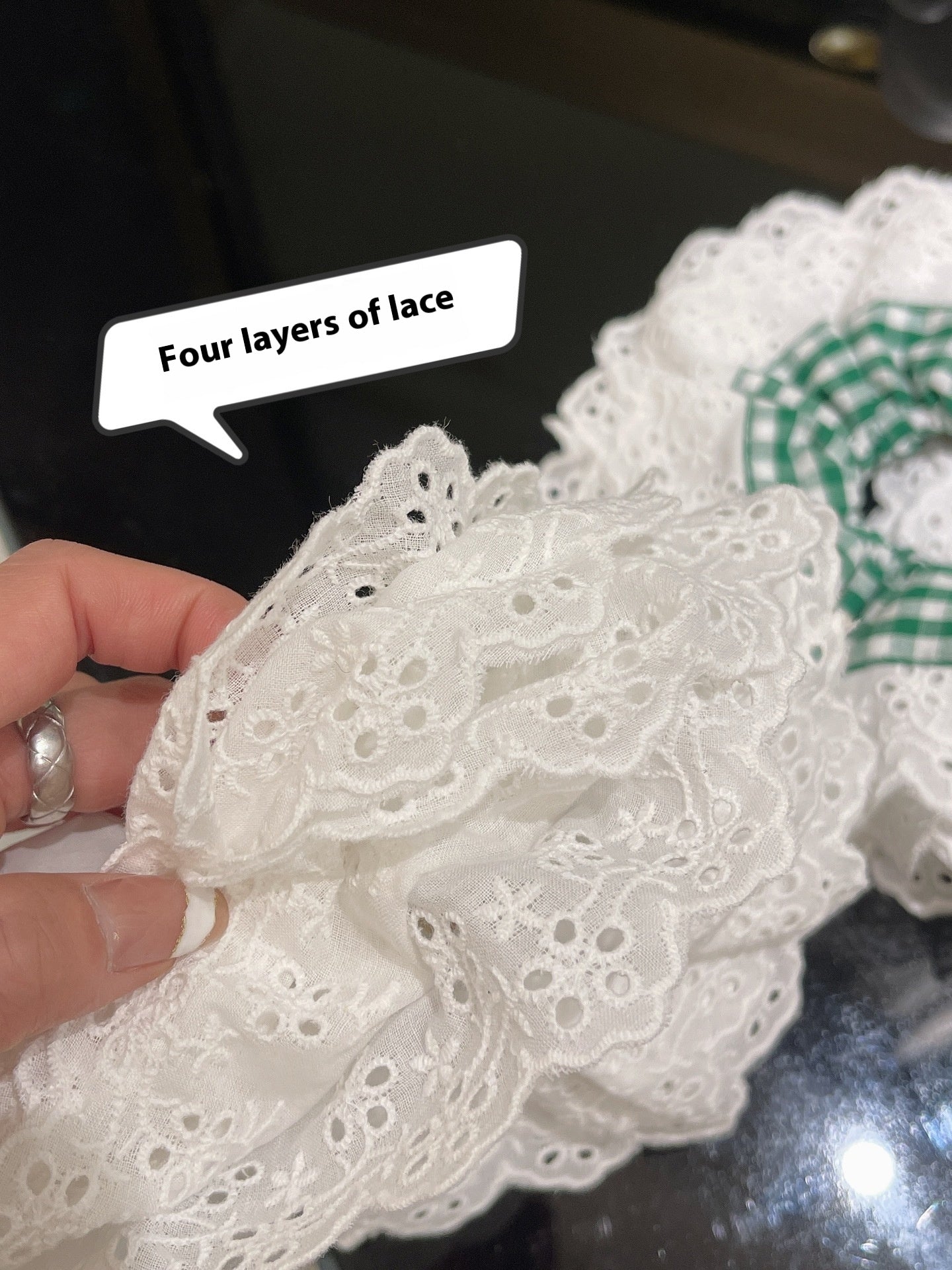 Trendy Lace Hair Ring Set - Handmade French Style Hair Accessories