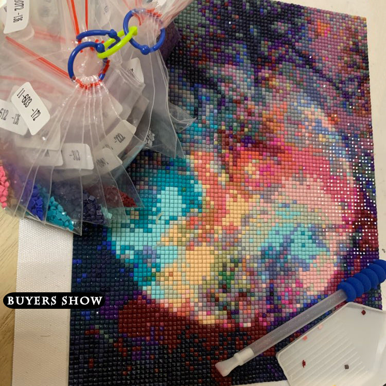 DIY Moon Full Square Diamond Painting Embroidery Home Decor