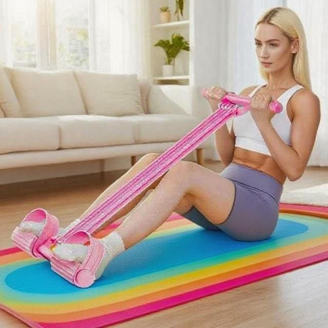 Adjustable Foot-Operated Resistance Trainer for Fitness & Massage