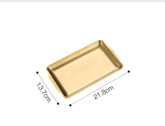 Stainless Steel Rectangular Plate for Korean Barbecue & Food Storage, Durable Tray