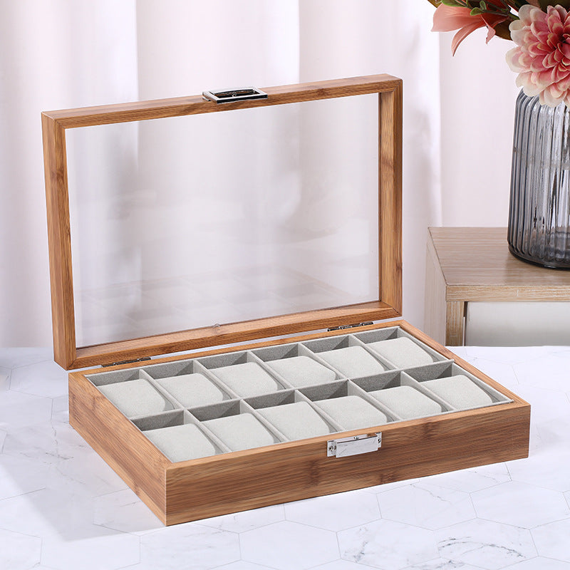 Wooden Watch Storage Display Box Multiple Sizes Home Organization