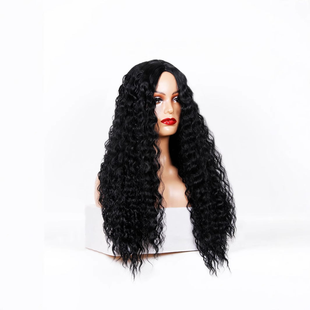 Medium Long Curly Synthetic Wigs for Hair Styling & Costume Use