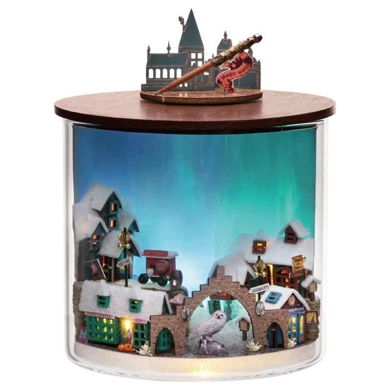 3D Architectural Wooden Model Kit - DIY Cabin Dream Bottle Assembly