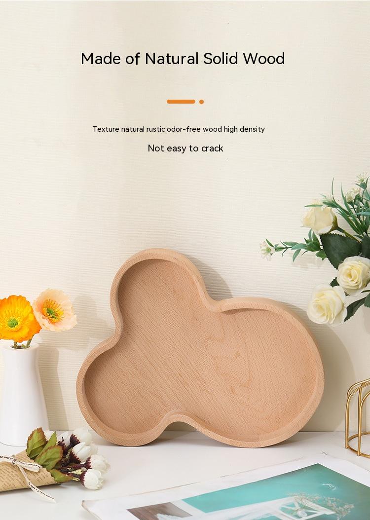 Wooden Dim Sum Plate Ornaments - Modern Home Decor, Gift Idea