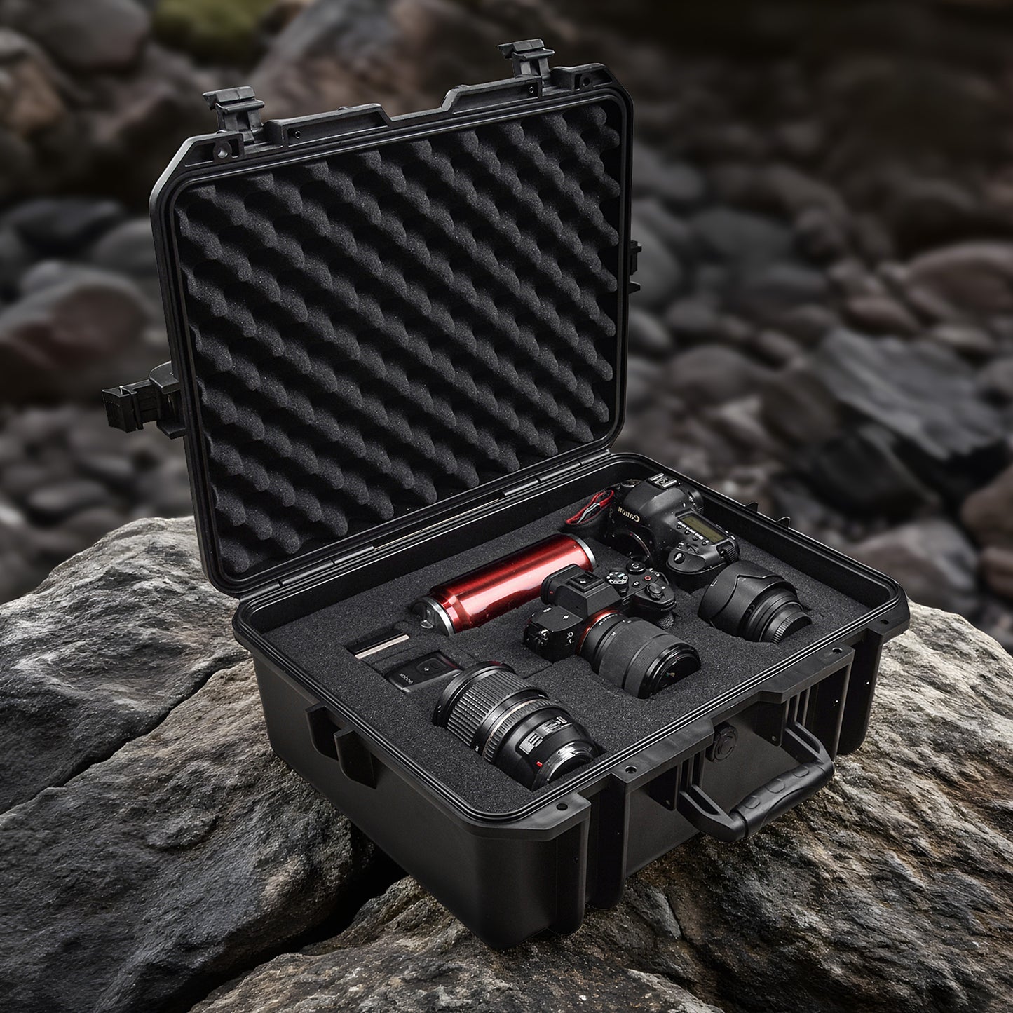 18.9x16.5x8.7 Inch Hard Case, Portable Weather Waterproof Protective