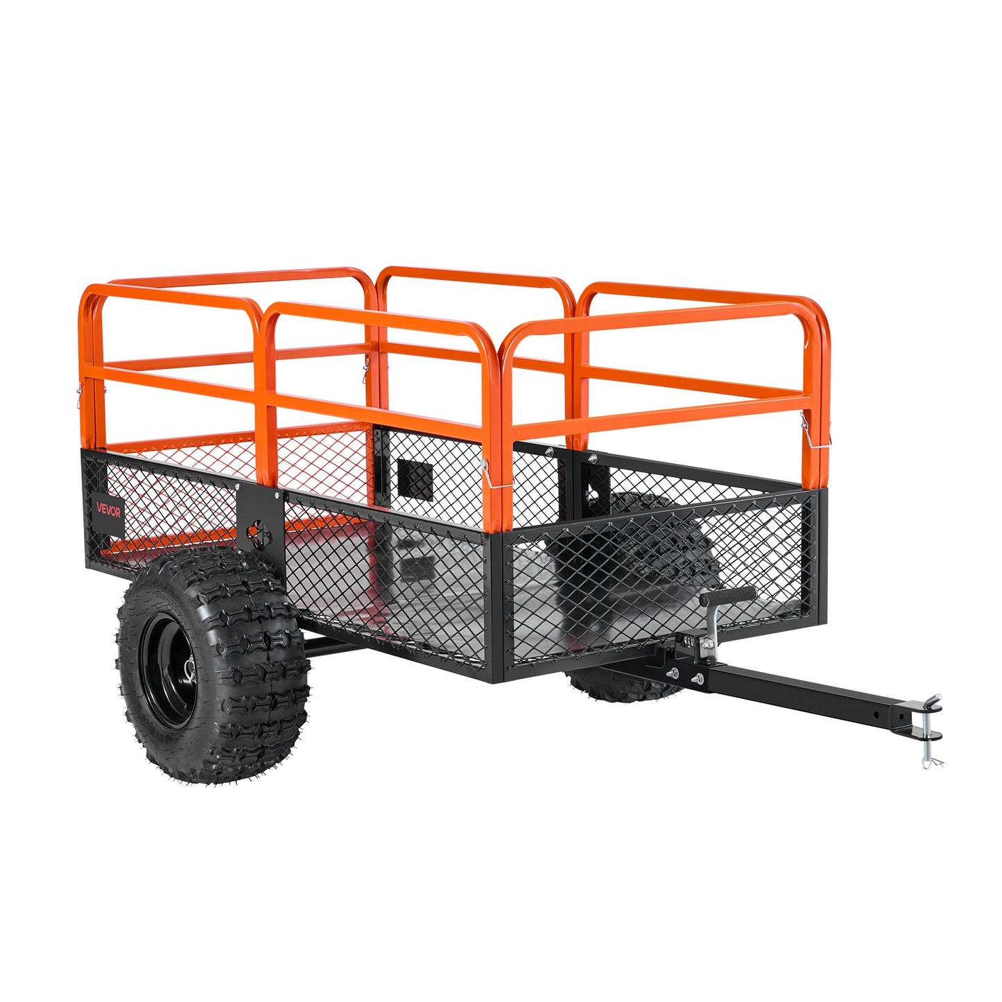 1800 Lb Capacity Tow-Behind Steel Garden Trailer with 28 Cu Ft Capacity