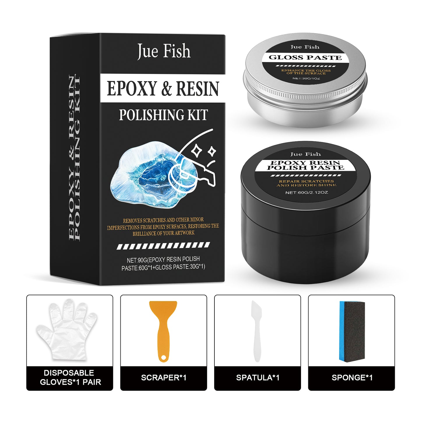 Epoxy Resin Polishing Kit - Durable Surface Finishing Set