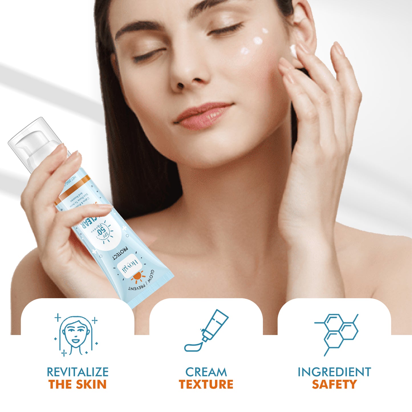 UV Clear Moisturizing Sunscreen - Lightweight Non-Greasy Face Sun Protection