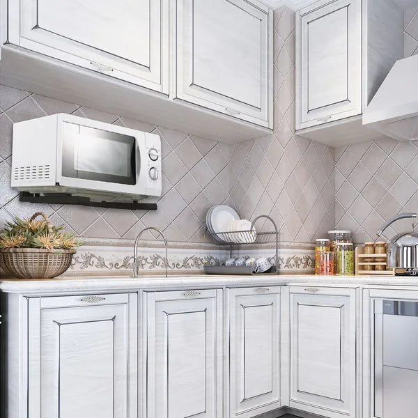 L-Shaped Microwave Wall Mount Shelf, Rust Resistant Carbon Steel