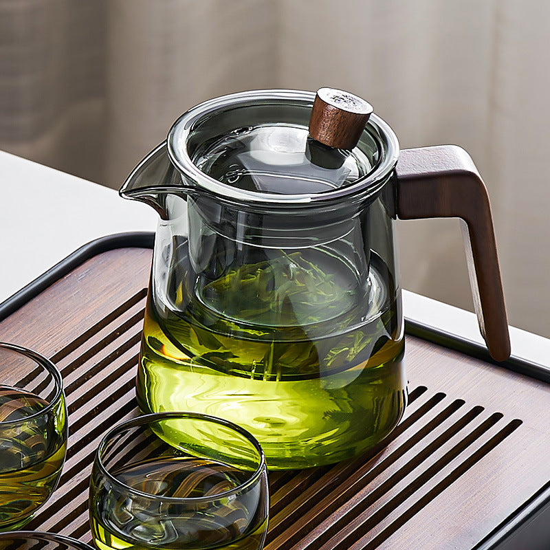 High Temperature Resistant Glass Teapot Set for Tea Brewing - 520ml