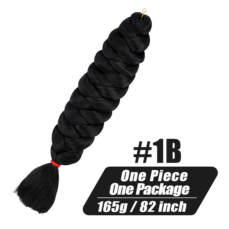 Long Braided Ponytail Hair Extension for Women - Multi-Color, 82 Inch