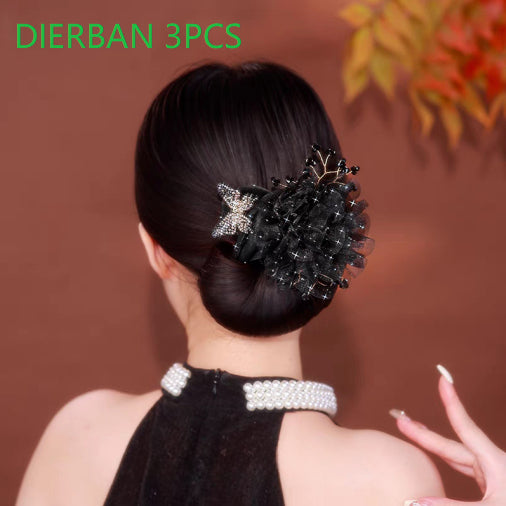 Floral Fabric Hair Band - Large Pastoral Style Voile Flower Headband