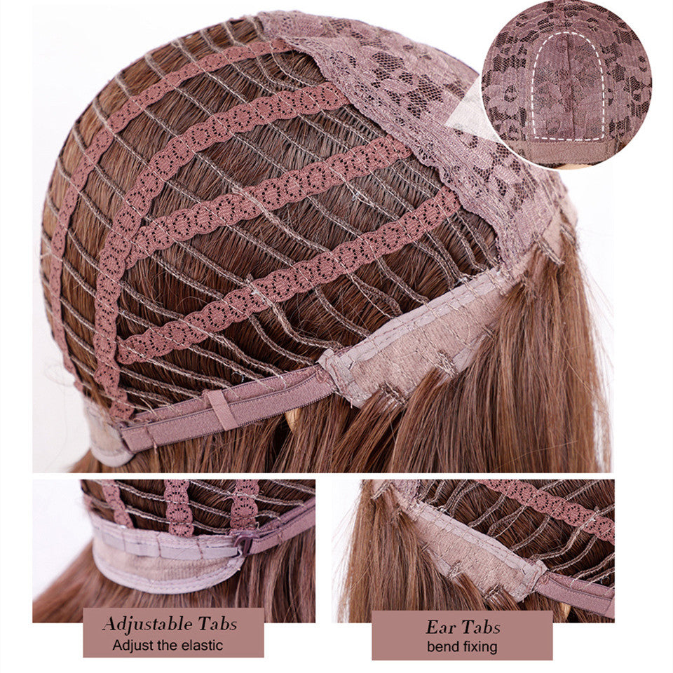Green Straight Hair Wig with Bangs for Women - Fashionable Hairpiece