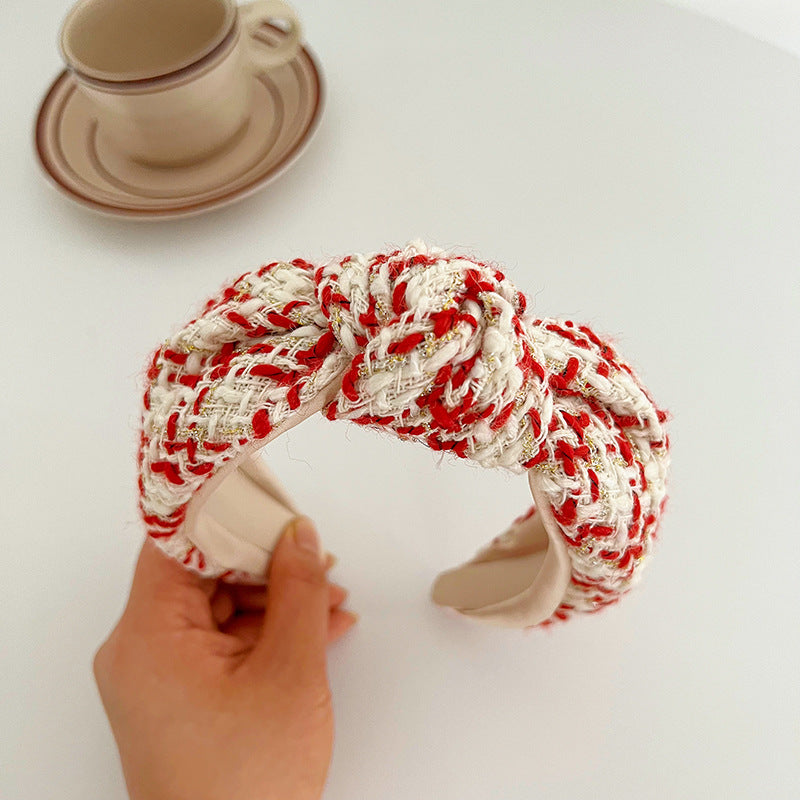 Wide Brim Hair Accessory with Knot Design - Multiple Colors