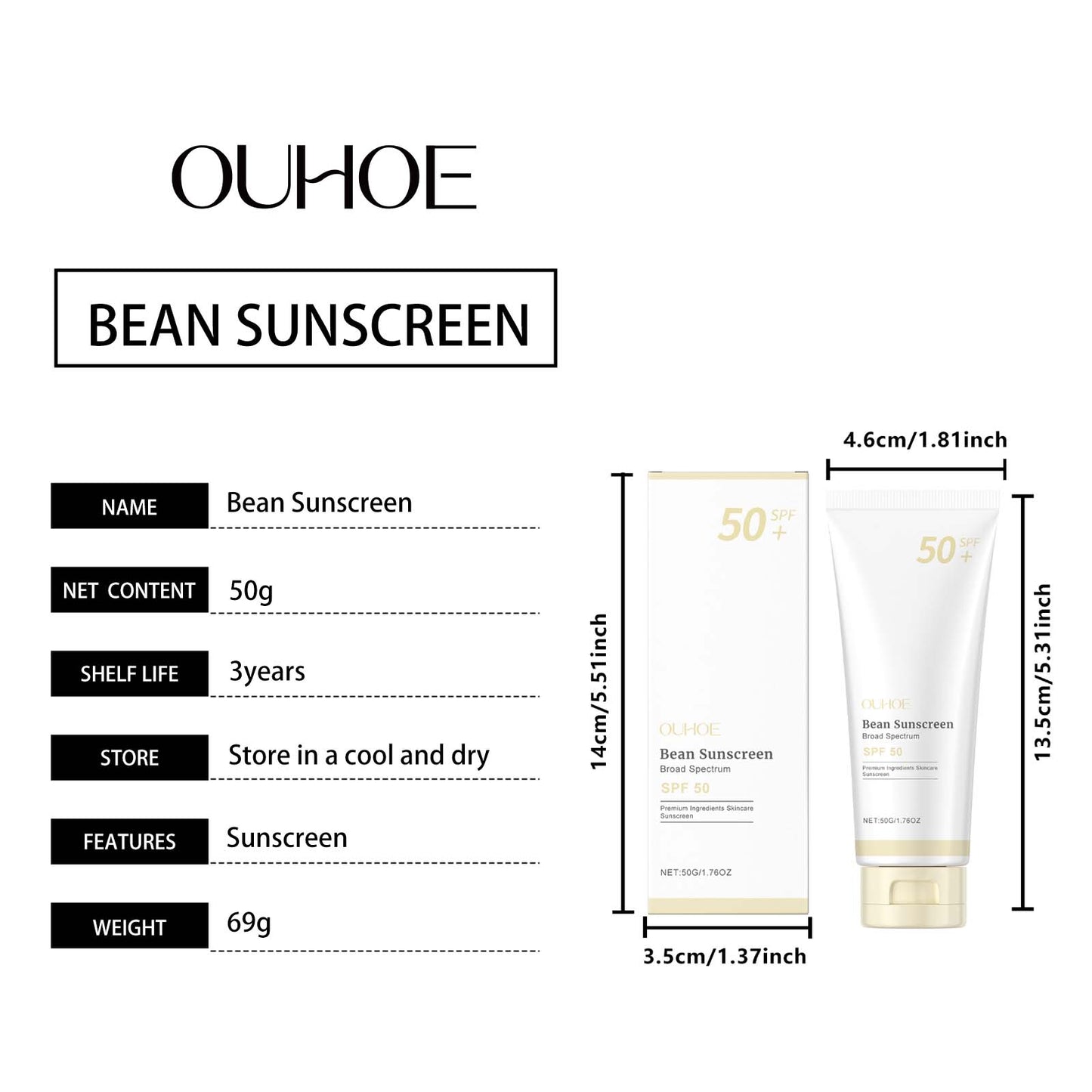 Moisturizing Protective Skin Cream 50g for Outdoor Use