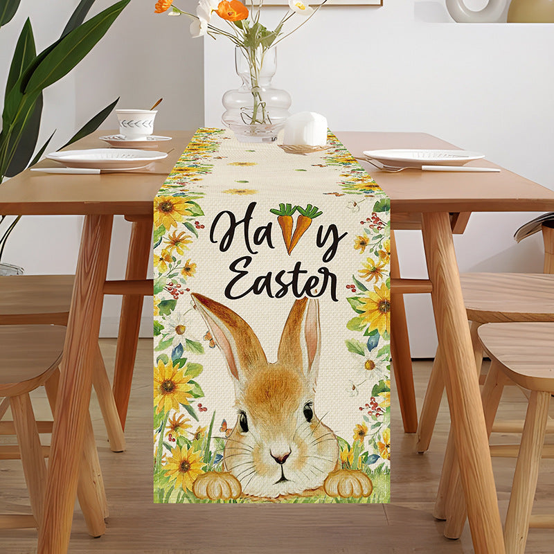 Linen Printed Table Runner - Insulated Festival Home Decor 30x180cm