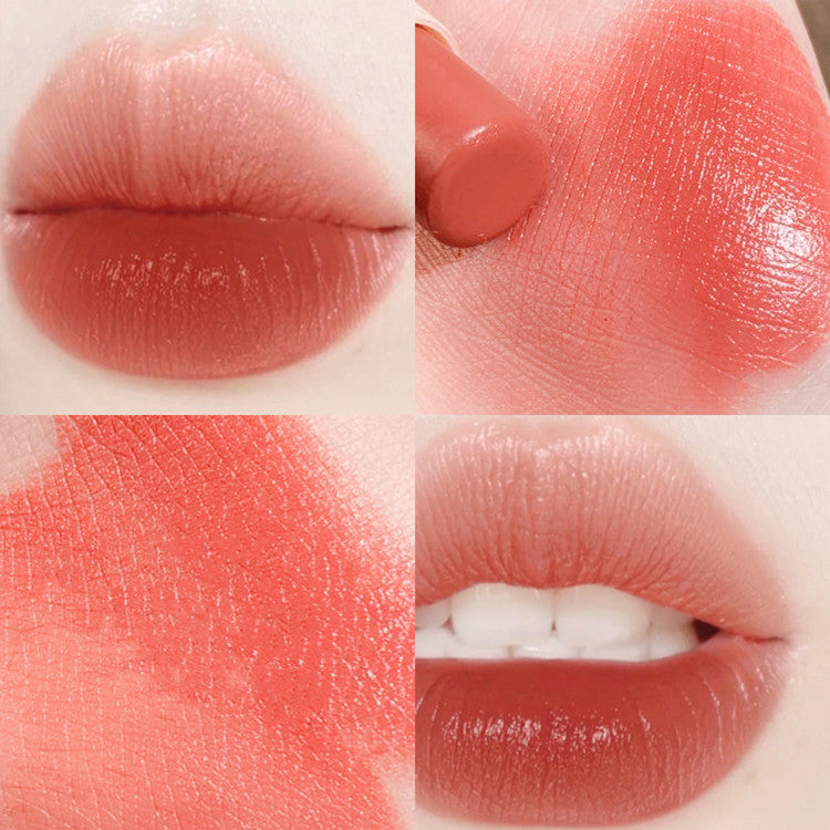 Moisturizing Waterproof Lipstick with Apricot Orange Square Texture - Clear Finish