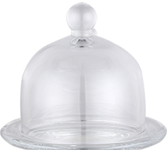 Dust-Proof Glass Cover for Pastry and Dim Sum Trays - Home Kitchen
