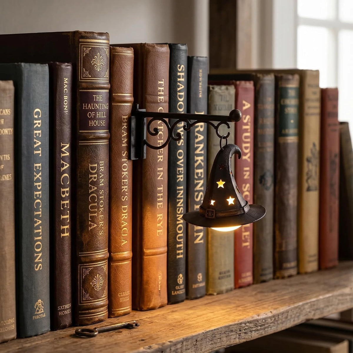 Library Bookshelf Lantern - Minimalist Metal Home Decor & Storage