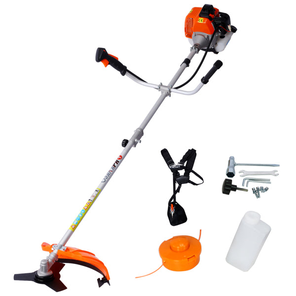 52cc Gasoline Lawn Mower with 2-in-1 Function, 10-inch Cutting Width, Rubber Handle
