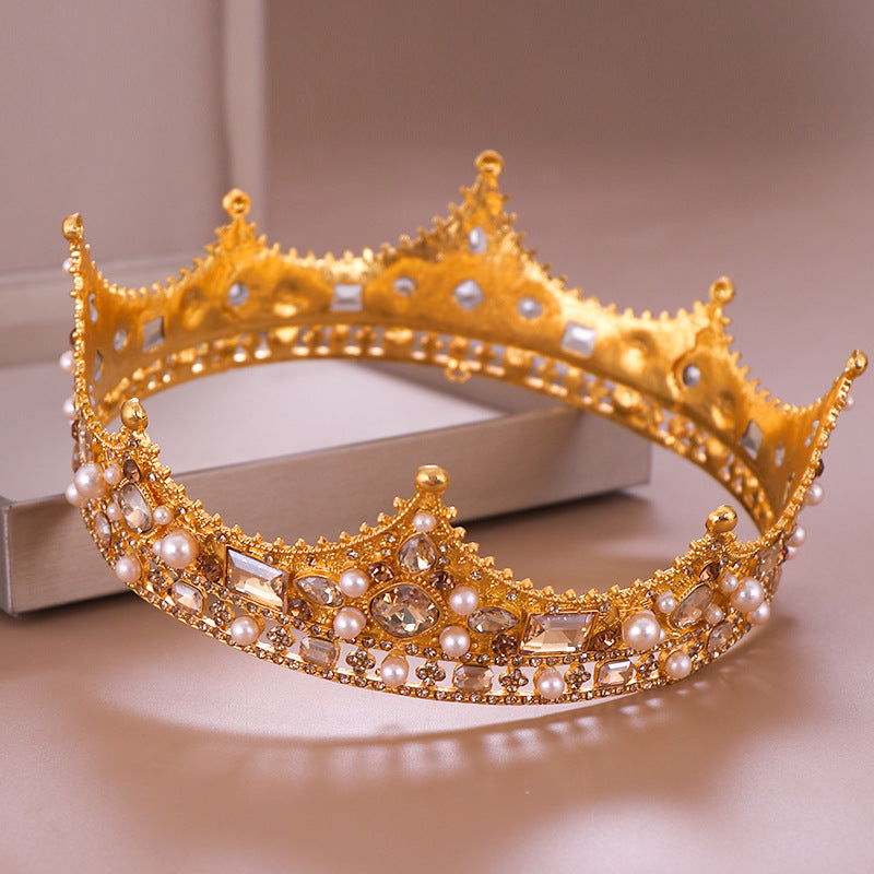 Rhinestone Pearl Crown Headband