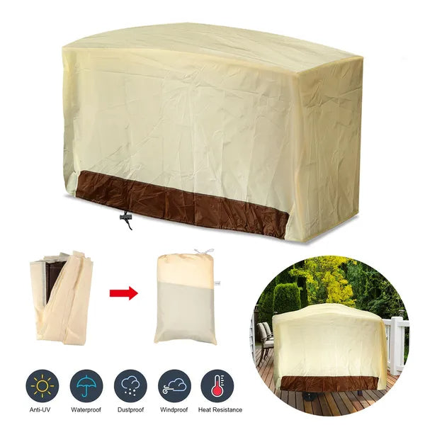 210D Waterproof Outdoor BBQ Grill Cover - 70 Inch Beige