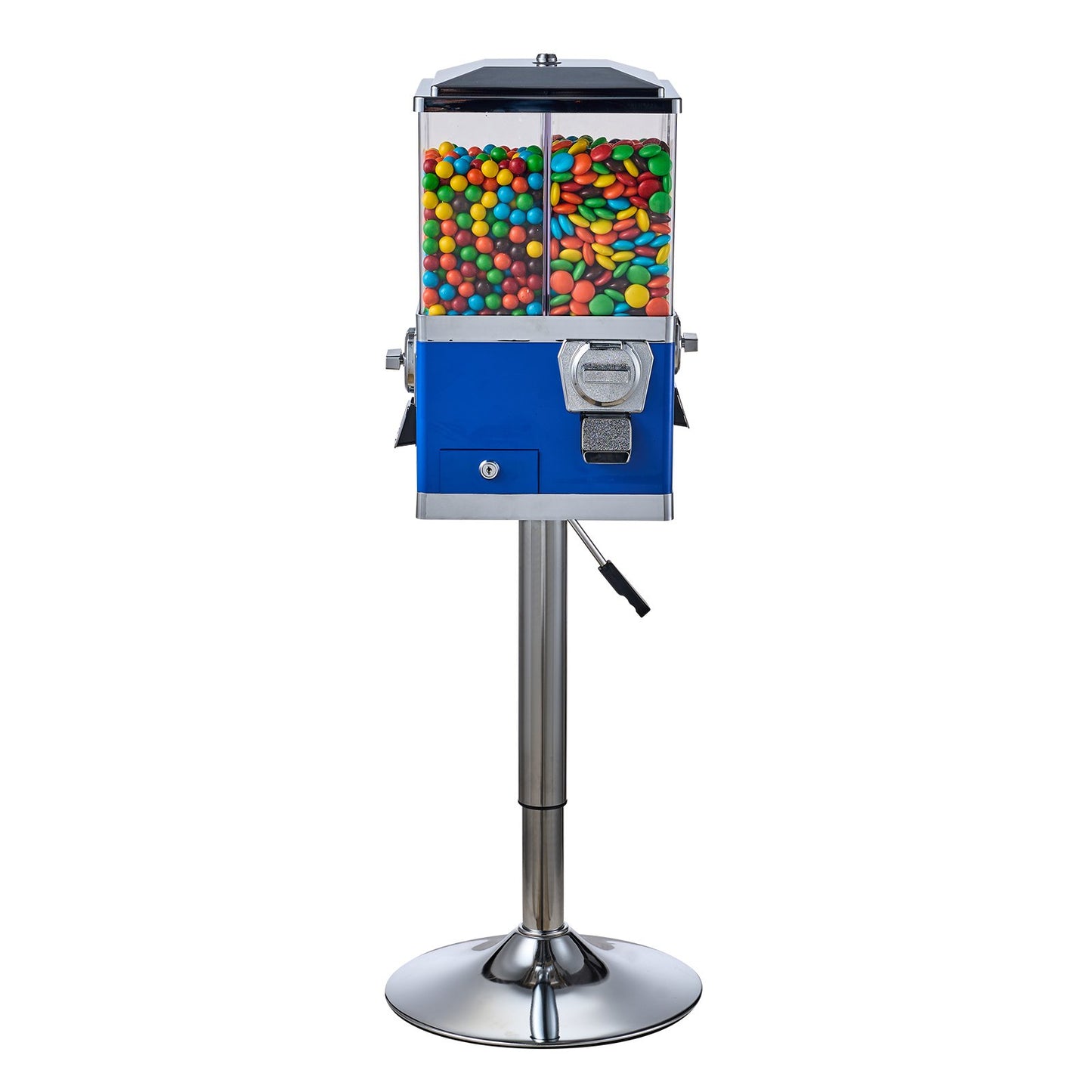 Vintage Candy Dispenser Gumball Machine with Stand - Blue