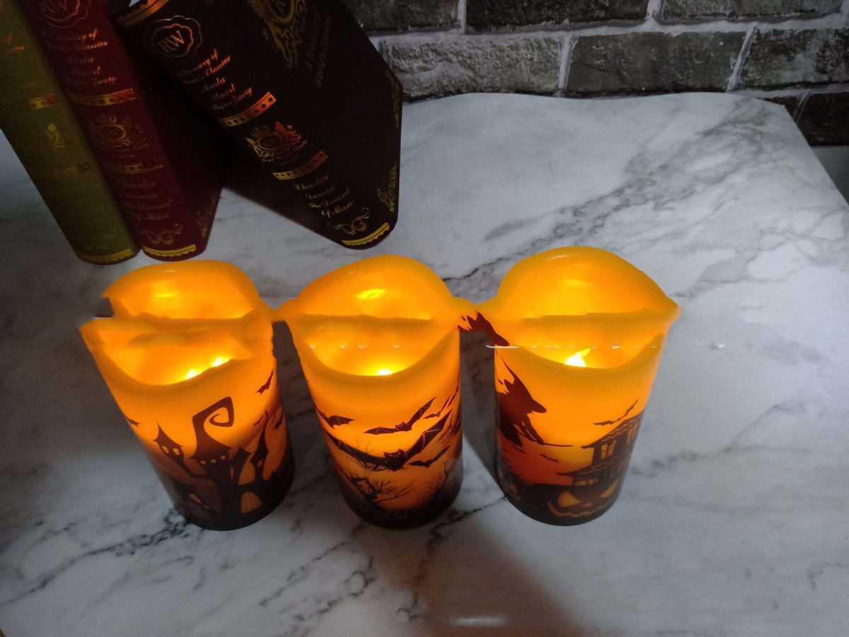 Cross-Border Halloween Wave Muzzle Candle 3-Pack - Home Fragrance Decor