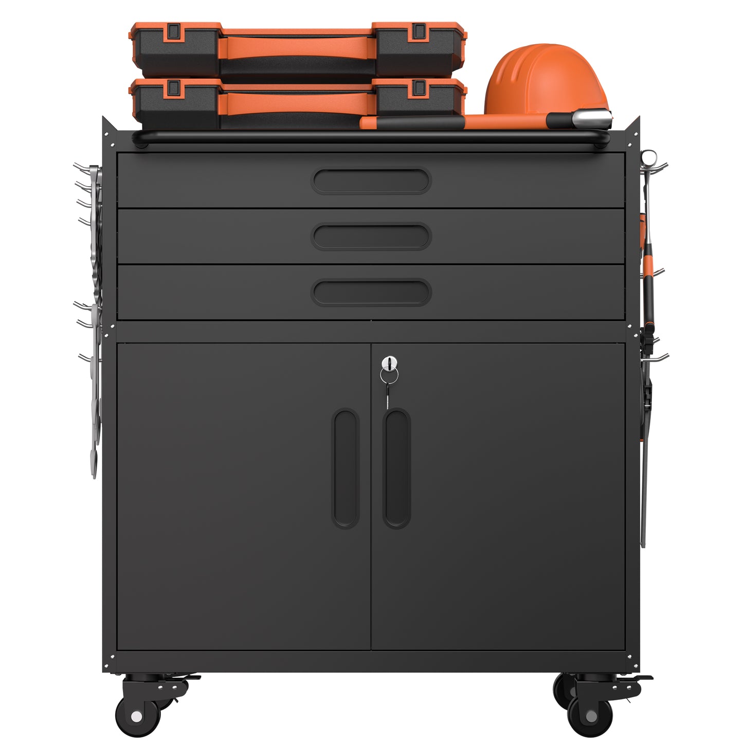34.3 Rolling Metal Tool Cabinet - Heavy Duty Garage Storage With