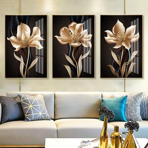 Living Room Wall Art Painting - Custom Sofa Background Crystal Porcelain Landscape