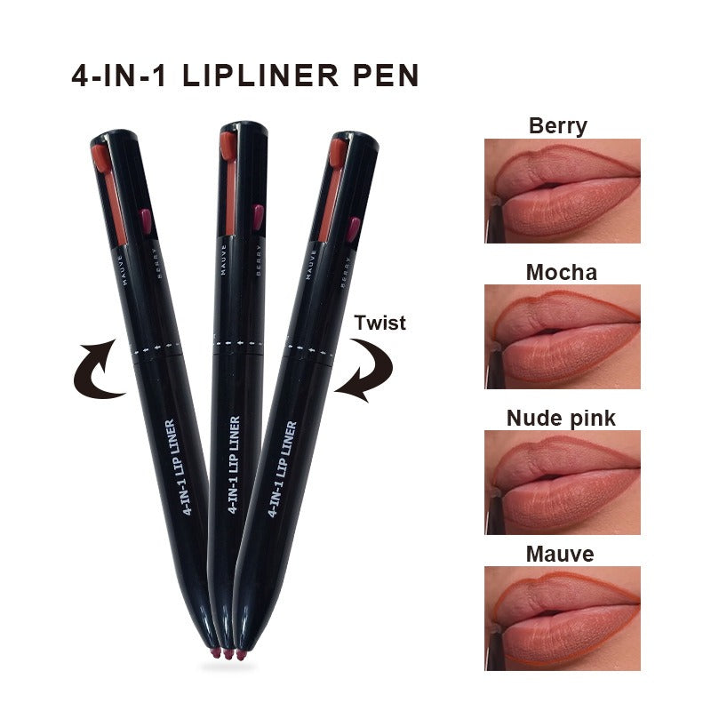 4-in-1 Multifunctional Makeup Pen - Eyeliner, Lip Liner, Eyebrow & Highlighter