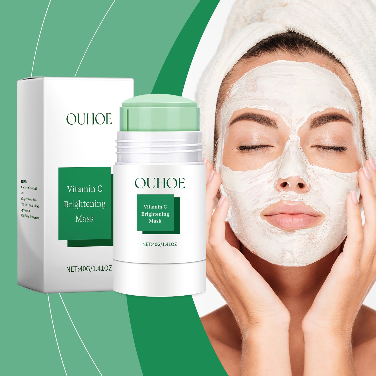 Green Tea Solid Cleansing Mask - Pore Purifying & Hydrating Facial Treatment