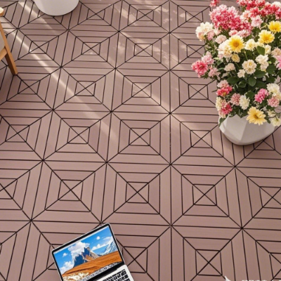 Interlocking Deck Tiles 44 Pack Waterproof Outdoor Patio Flooring 12x12 Square