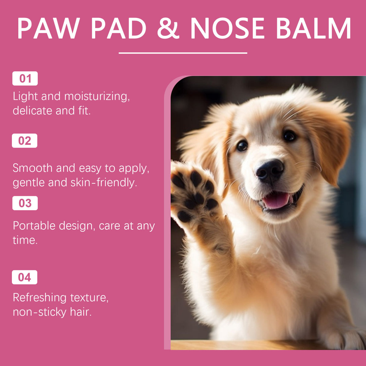 Dog Paw Balm Moisturizing Foot Care Cream for Soft Paws 50g