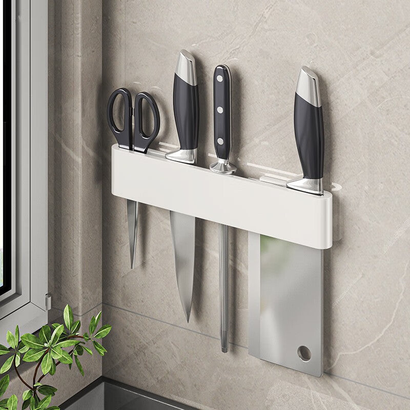 Multi-Functional Wall-Mounted Kitchen Shelf Organizer - Modern Steel Storage Rack