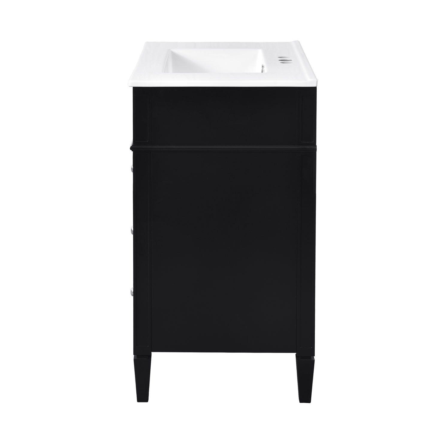 30'' Modern Bathroom Vanity with Sink - Black Storage Cabinet