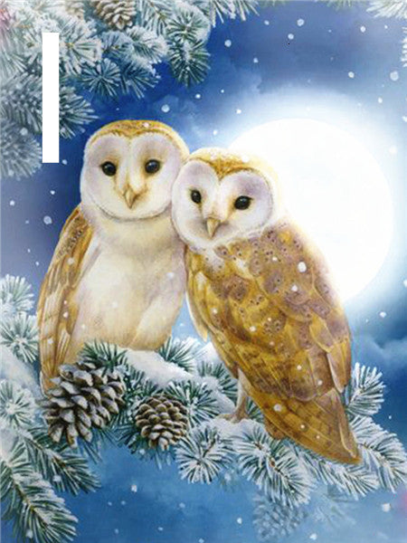 Owl Night Tree Pattern Embroidery Cross Stitch Kit - 5D Diamond Painting