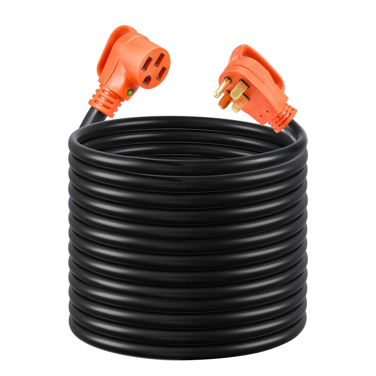 100FT Heavy-Duty 50A RV Extension Cord NEMA 14-50P to 14-50R ETL Rated Black