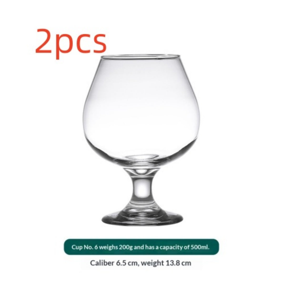 Short-Stemmed Wine Glass Set - Multiple Sizes & Quantities for Red & Brandy